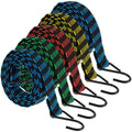 5Pcs Bungee Cords Elastic Bungees Cords with Hooks Heavy Duty Luggage Bungee Straps Anti-slip Flat Elasticity Rope for Zpaxo Mixed color 5PCS