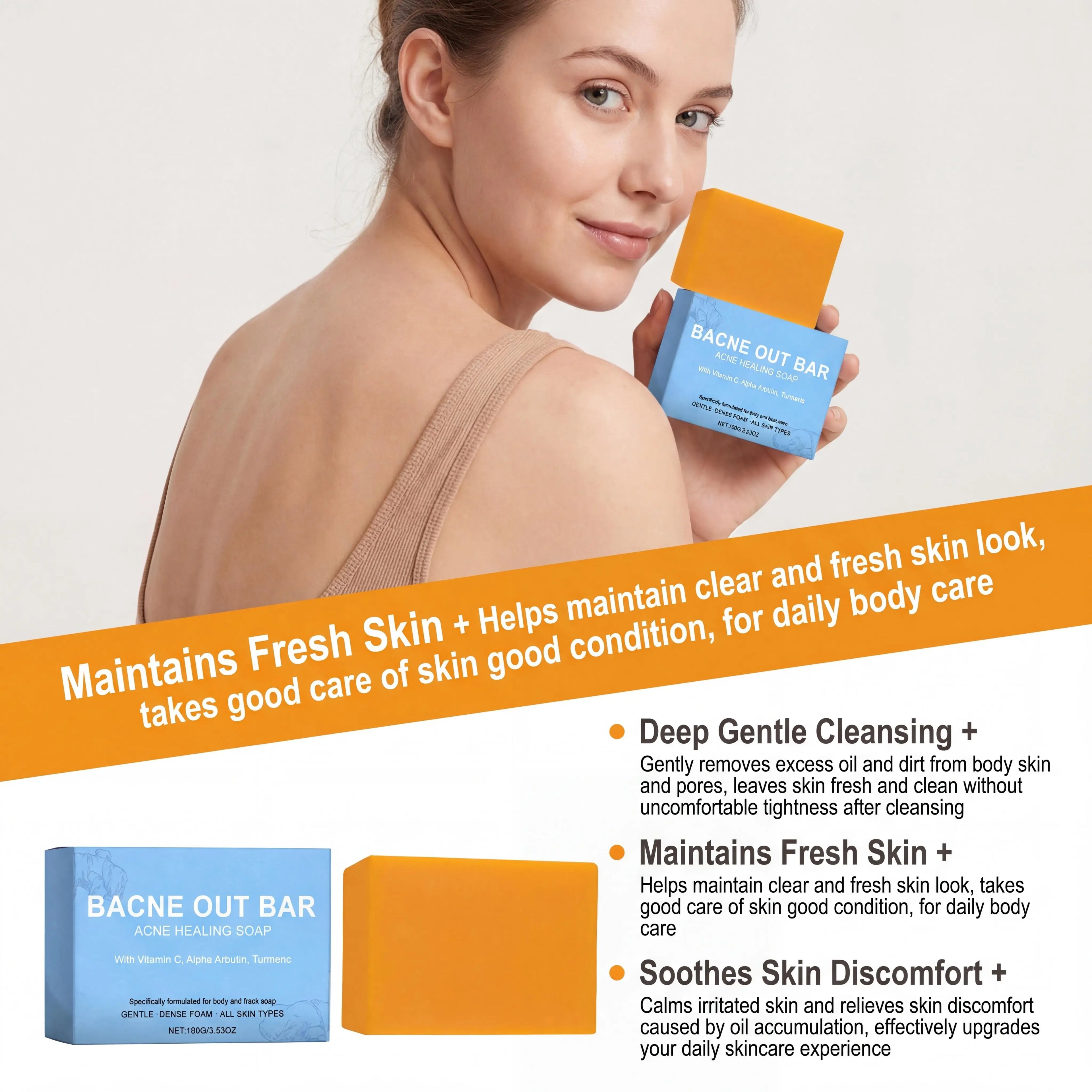 Turmeric Cleansing Soap – Body Acne, Odor & Deep Clean Bar Cleansing Bar Soap Zpaxo