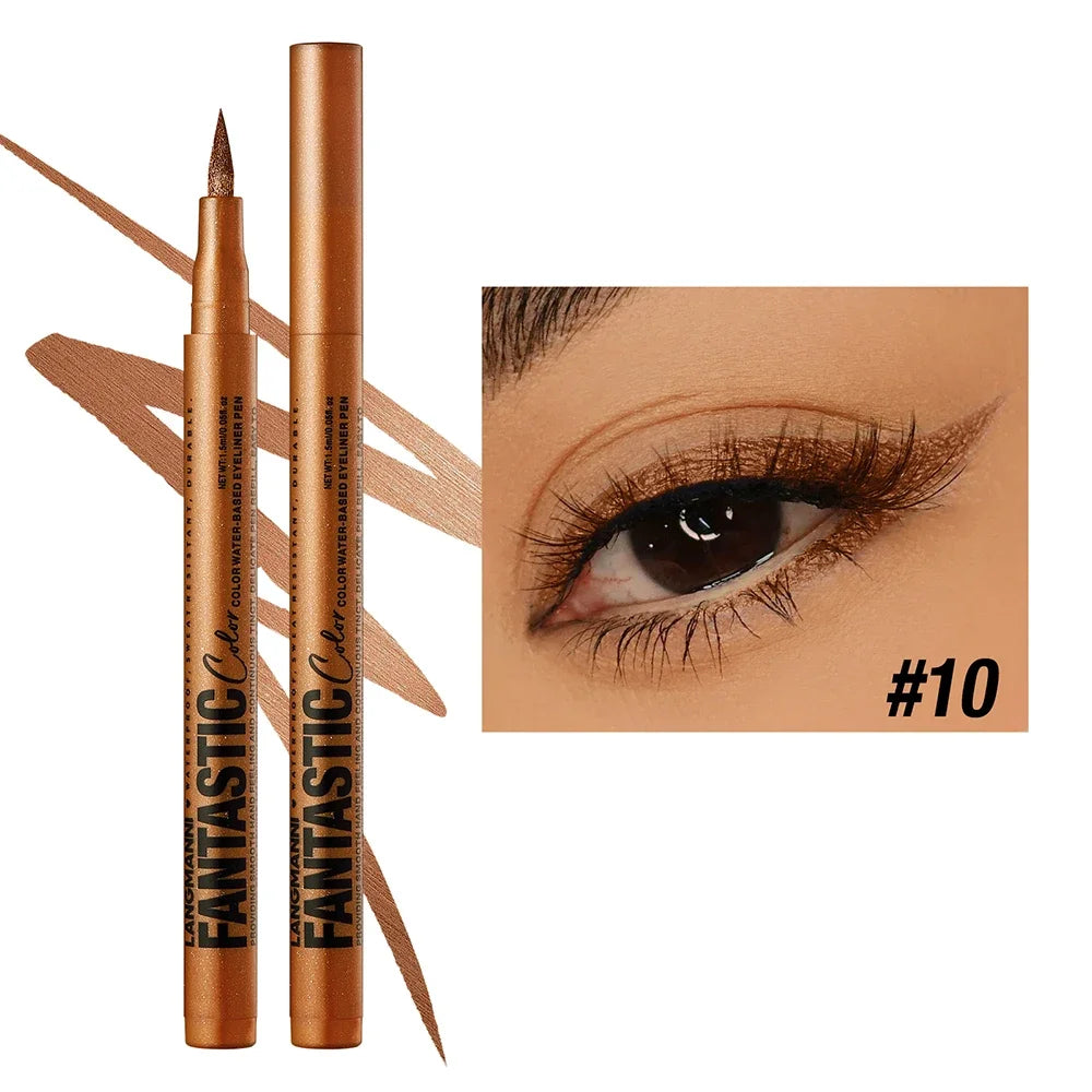 Matte Pink Eyeliner Pencil Easy-to-pigment Fantastic Liquid Pen Zpaxo 10