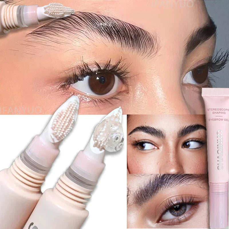 3D Brow Gel Waterproof Smudge-proof Eyebrow Styling Shaping Silicone
