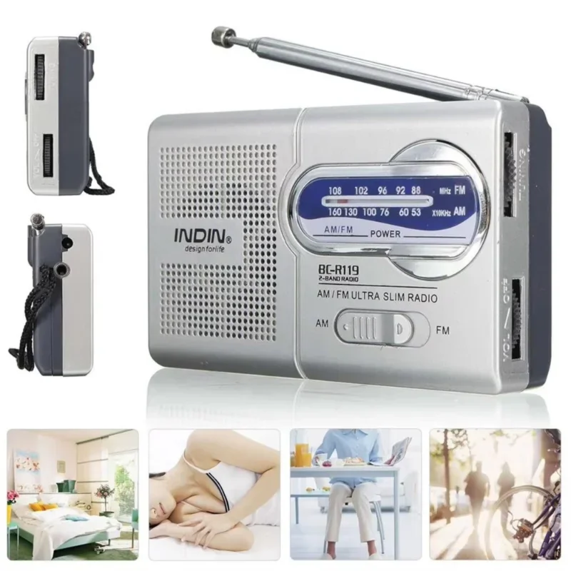 BC-R119 Radio AM FM Battery Operated Pocket Reception Long Lasting Zpaxo