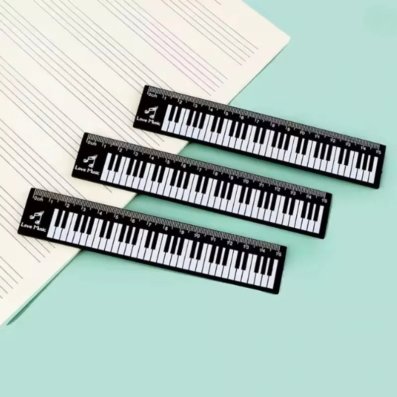 1 Creative Music Ruler Piano Design Measuring Tool Bookmark Musicians Zpaxo 3pcs
