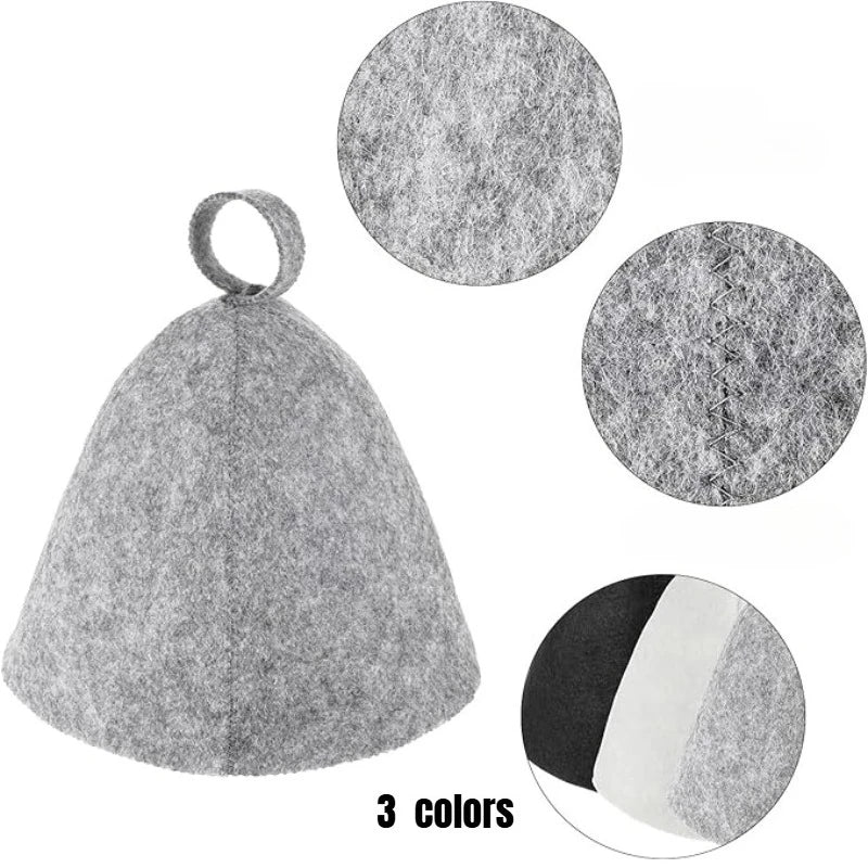 Felt Sauna Hat – Unisex Steam Room Cap for Men & Women Sauna Cap Zpaxo