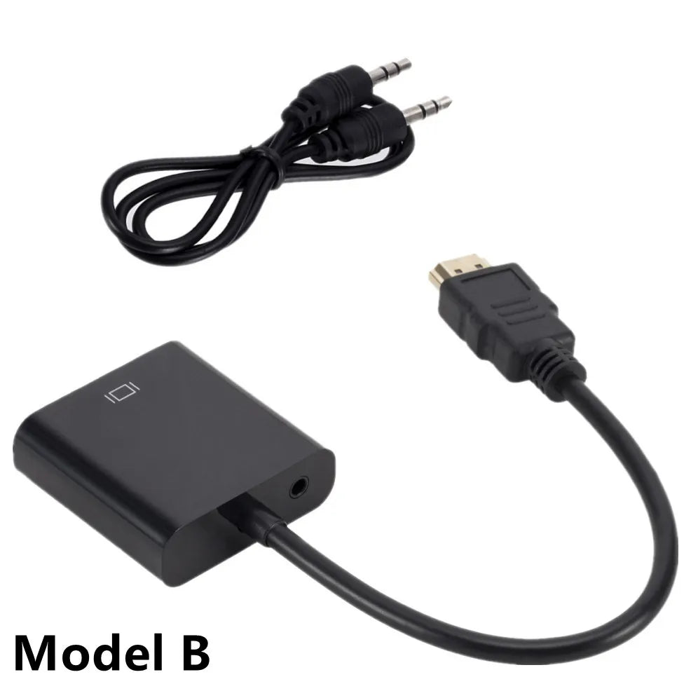 HDMI-compatible VGA Converter Audio Power Supply HDTV Male Female