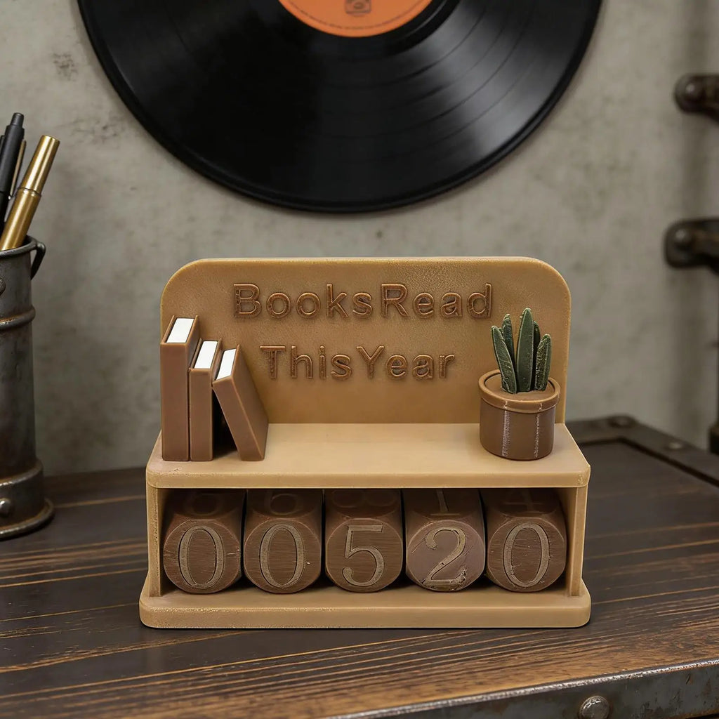 Book Counter Sign 3D Printed Bookshelf Decoration Bookish Decor
