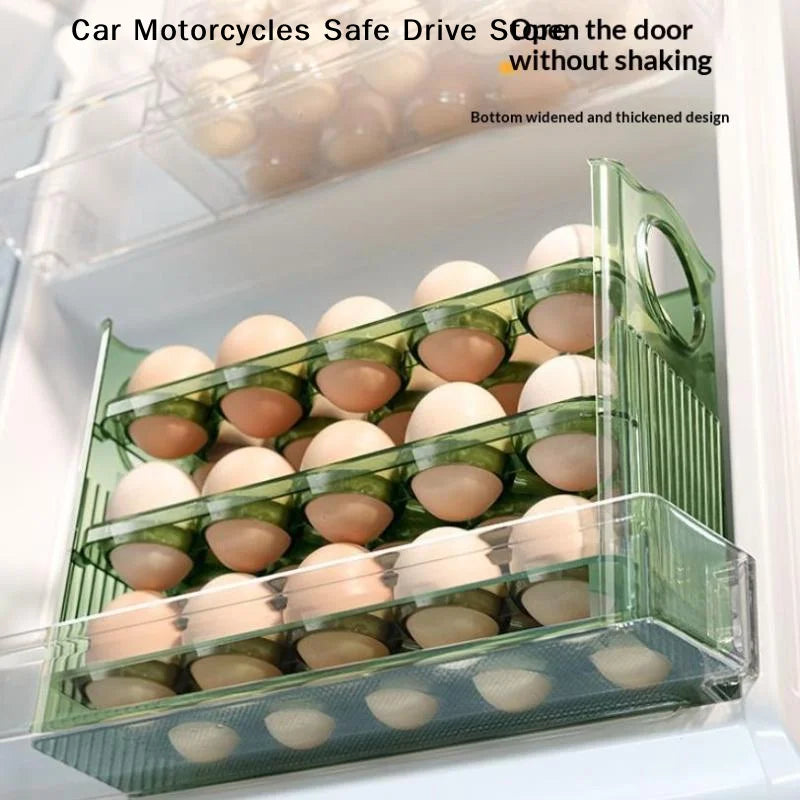 M30 Grid Egg Tray Three Layer Storage Box Organizer Rack Container