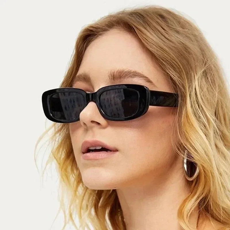 Retro Rectangle Sunglasses – UV400 Anti-Glare Vintage Eyewear Retro Sunglasses Zpaxo