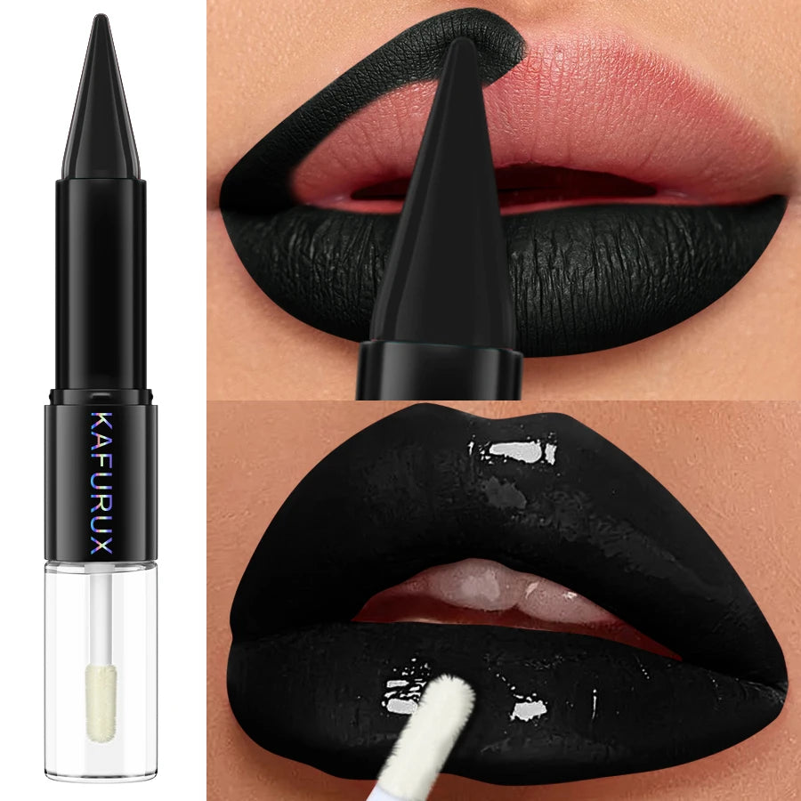 Waterproof 1 Double Head Lipstick Lip Coat Long Lasting 24HR Makeup