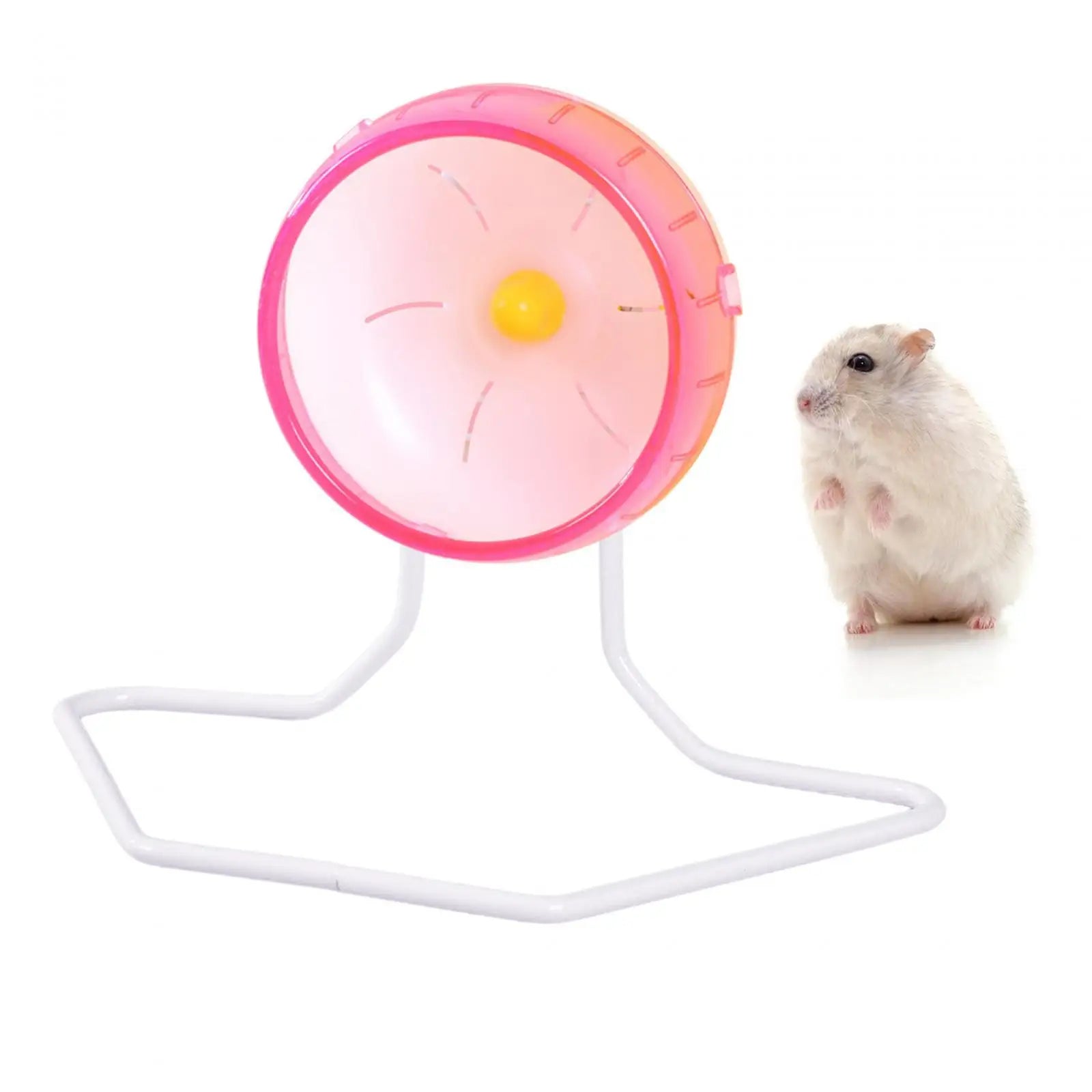 Small Pet Run Toy Bracket Running Wheel Support Rack Hamster Running Wheel Bracket for Animal Hamster Wheel Mice Guinea Pig Zpaxo White