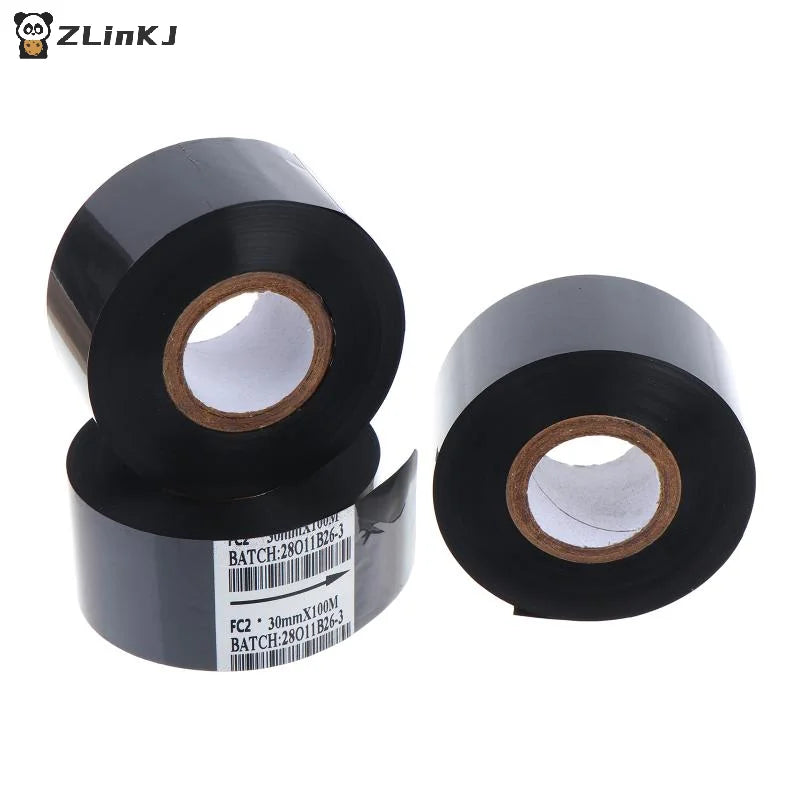 FC2 100m Black Thermal Printing Ribbon Stamping Machine Printer Ink Zpaxo