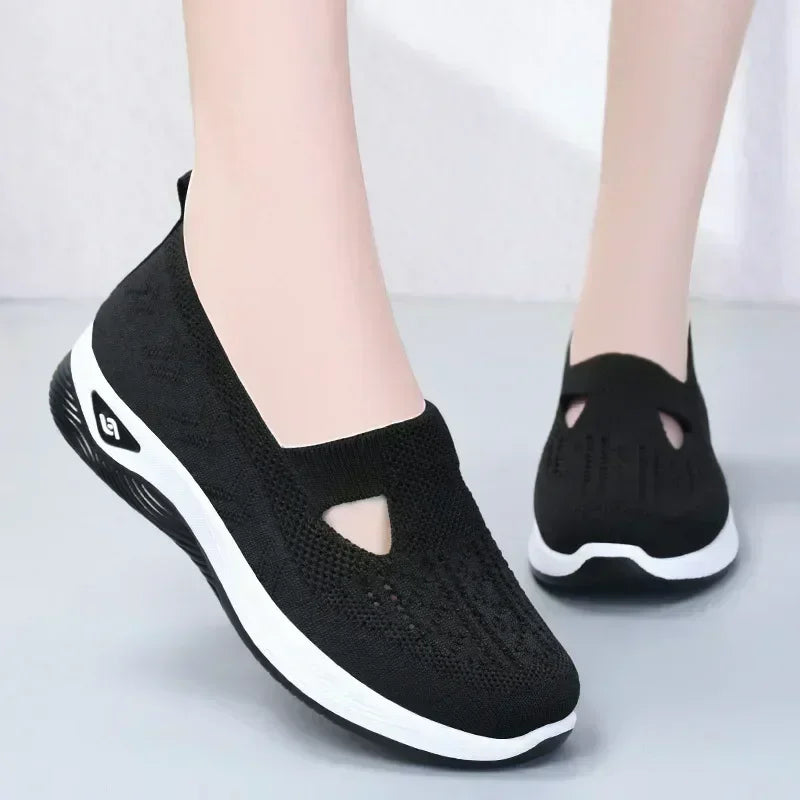 Selling Women Mesh Slip Shoes Breathable Comfortable Casual Sneakers