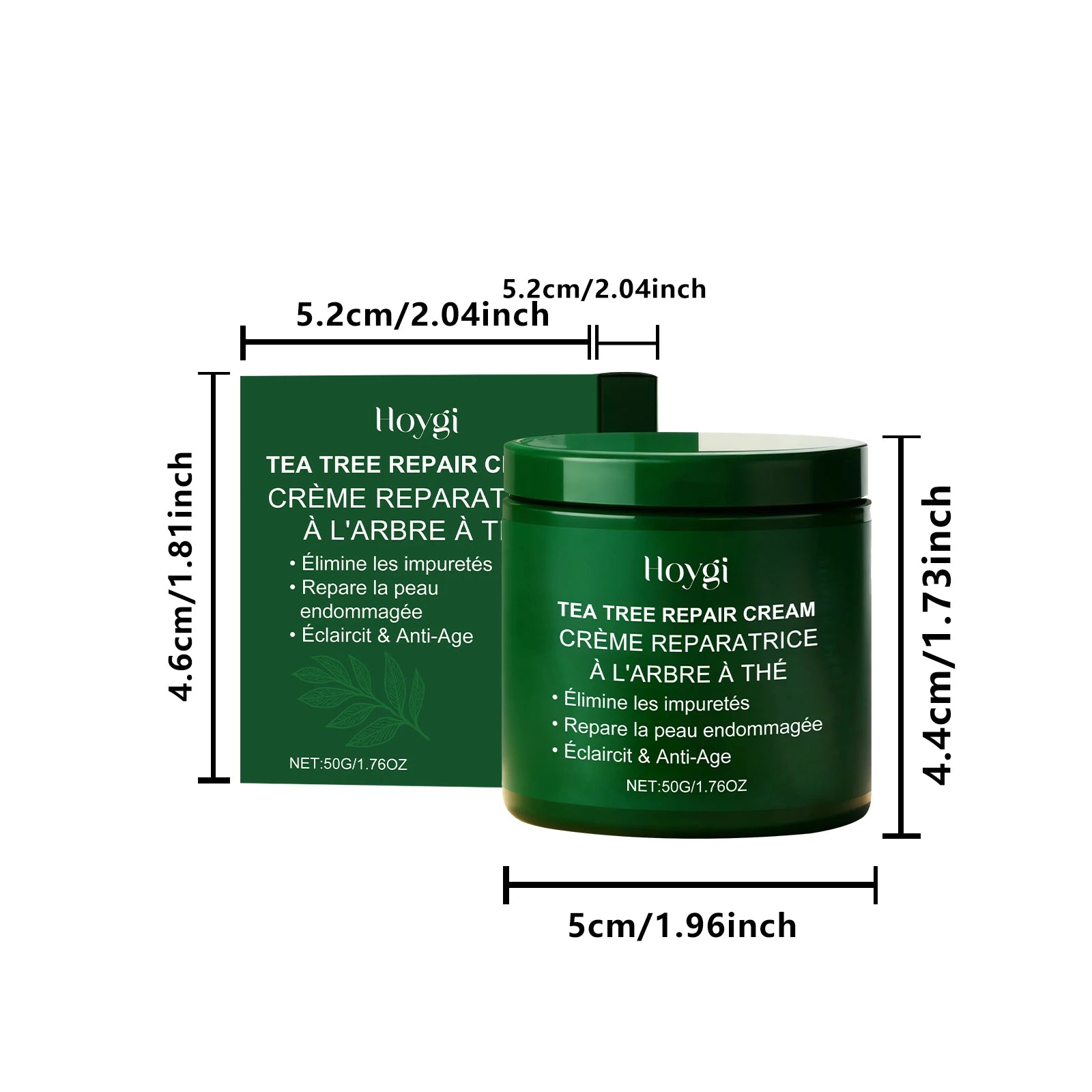 Hoygi Soothing Face Cream Set – Tea Tree, Centella & Aloe Face Moisturizer Set Zpaxo Tea Tree Cream
