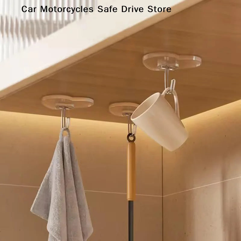 M20 40 60pcHeart Shape Transparent Hooks Non Punching Plastic Love