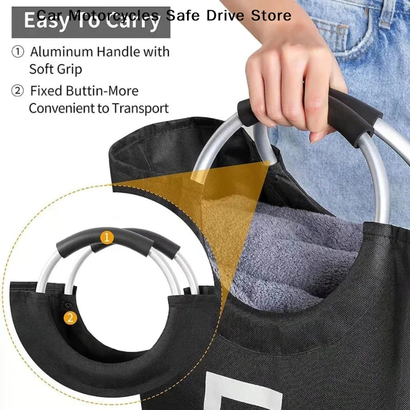 CM90L Large Foldable Laundry Basket Waterproof Oxford Fabric Dirty