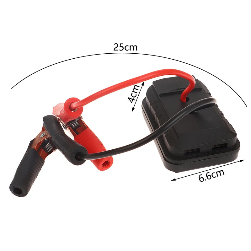 Black Red Igniter Jump Starter Lithium Battery Booster Cable Adapter