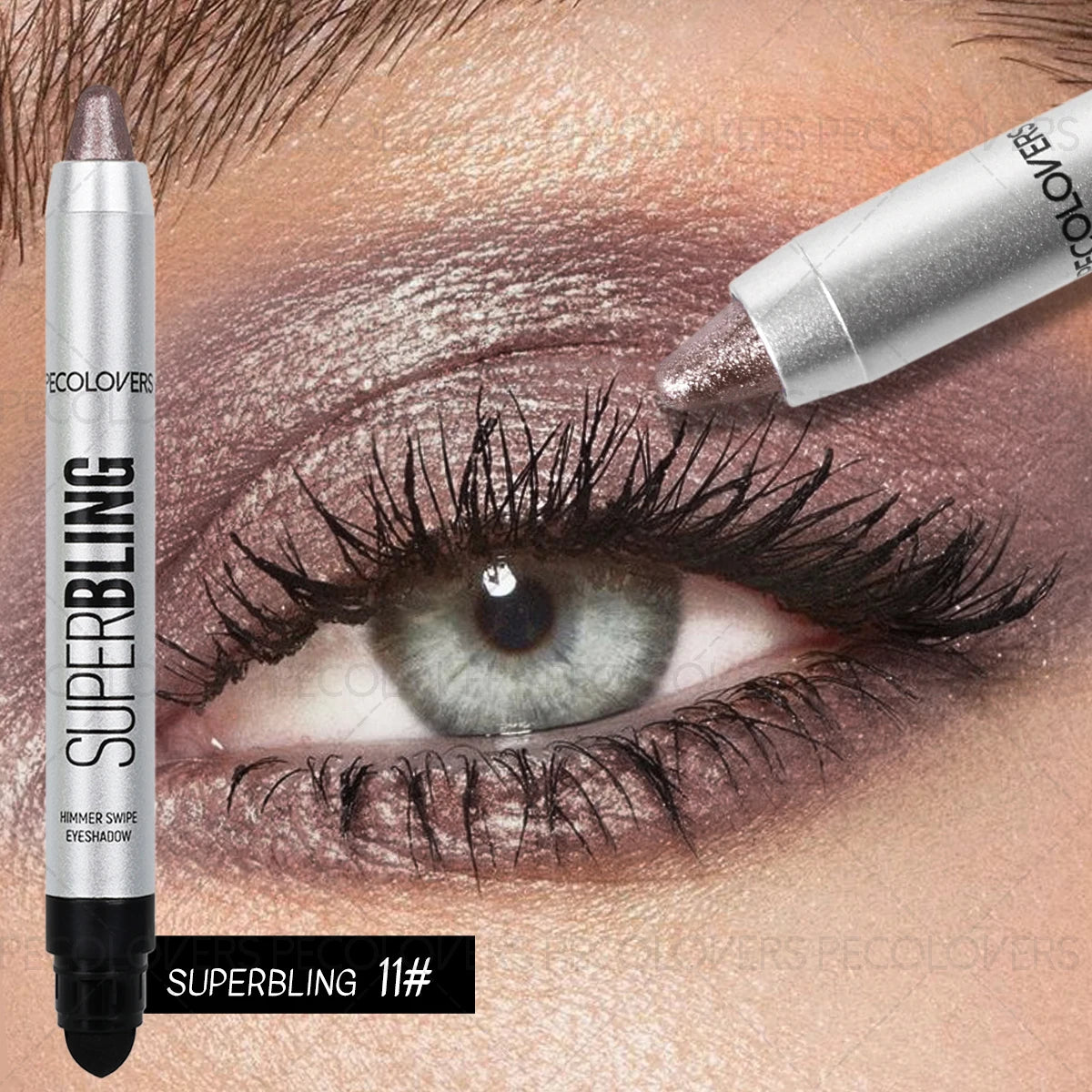 1PC Waterproof Pearlescent Eyeshadow Pencil - Smudge-proof Shimmery Shades, Brightening Eye Highlighter, Creamy Texture Zpaxo 11