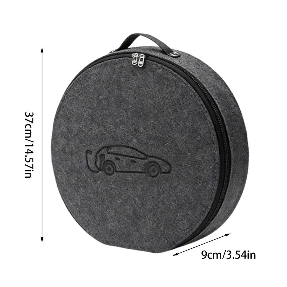 New Energy Vehicle Charging Gun Storage Bag Portable EV Charger Cable Bag Waterproof Auto EV Charging Jumper Storage Bag Zpaxo A