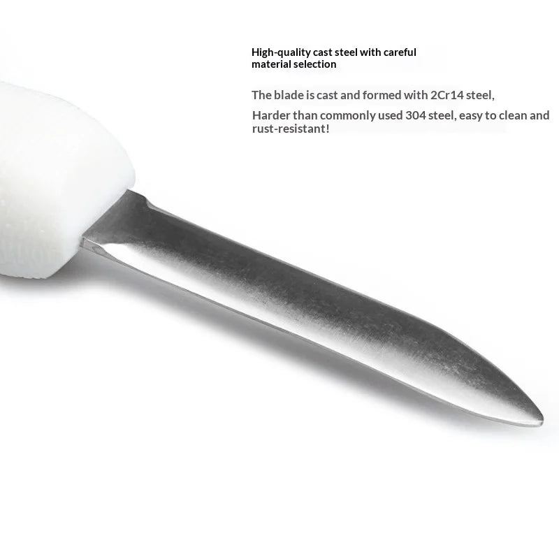 Stainless Steel Oyster Knife with Anti-Slip Handle | Scallop Oyster Shucking Knife Zpaxo