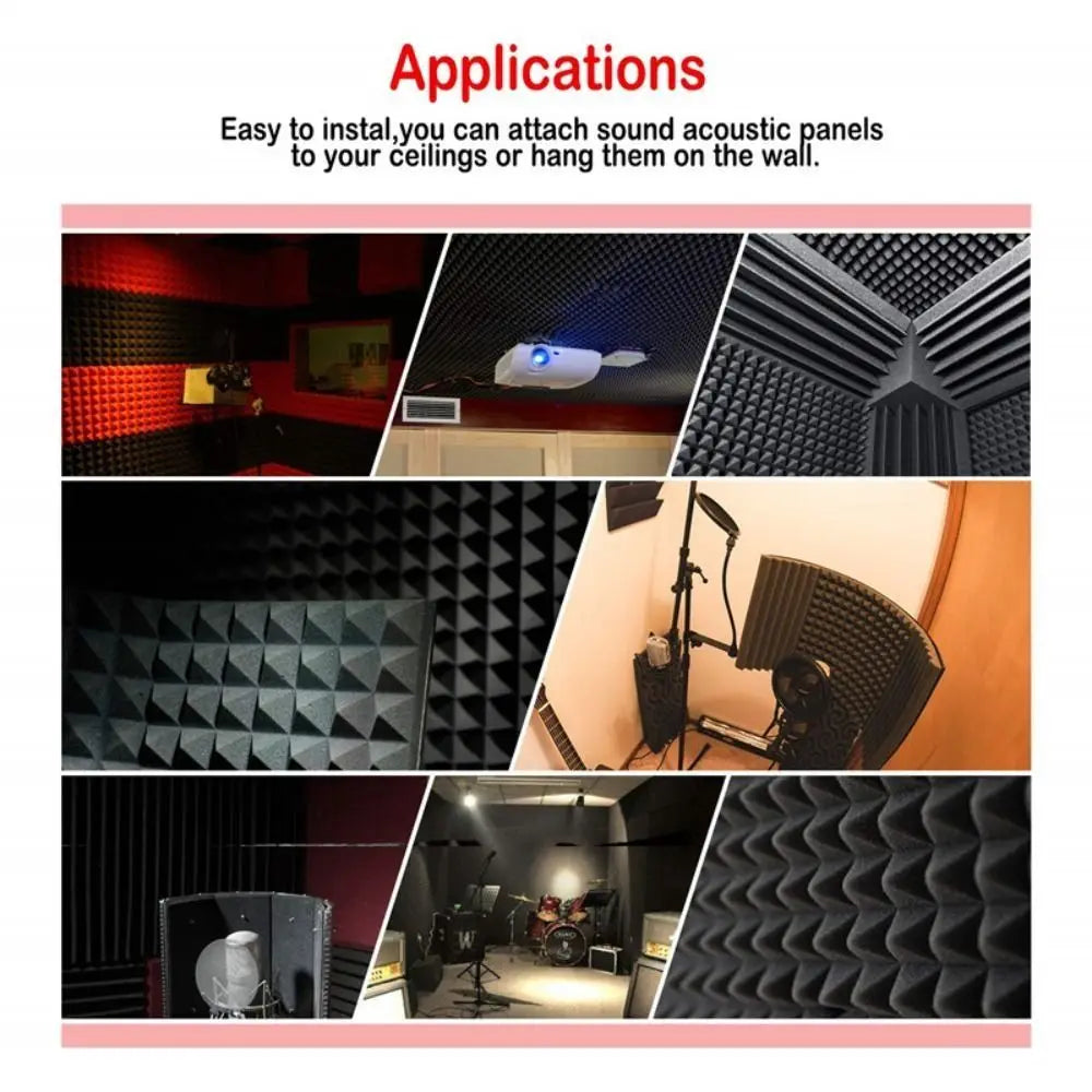 Soundproof Noise Insulatio Flame-retardant Studio Acoustic Foam Sound Treatment Panel Sound-Absorbing Foams Soundproofing Foam Zpaxo