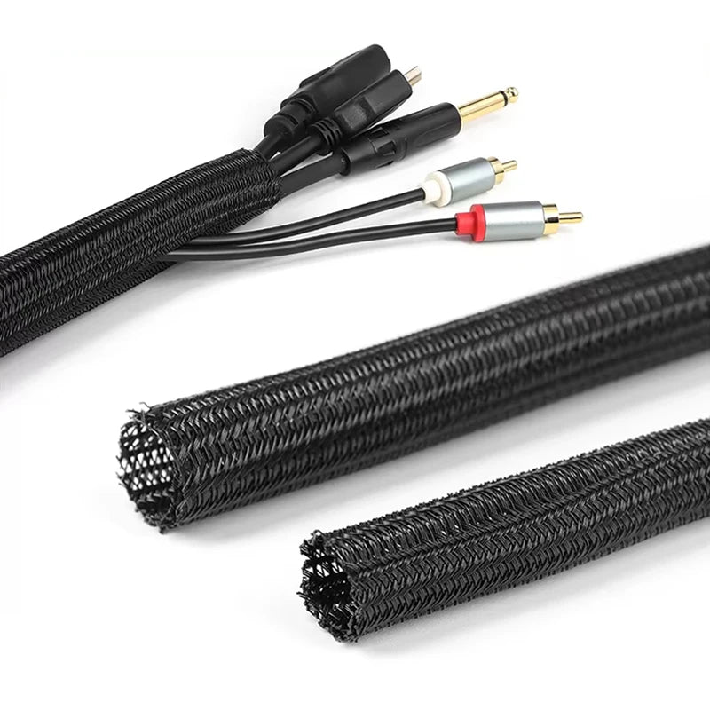 Cord Protector Wire Loom Tubing Cable Sleeve Split Sleeving for USB Cable Power Cord Audio Video Cable TV PC Computer Home Auto Zpaxo