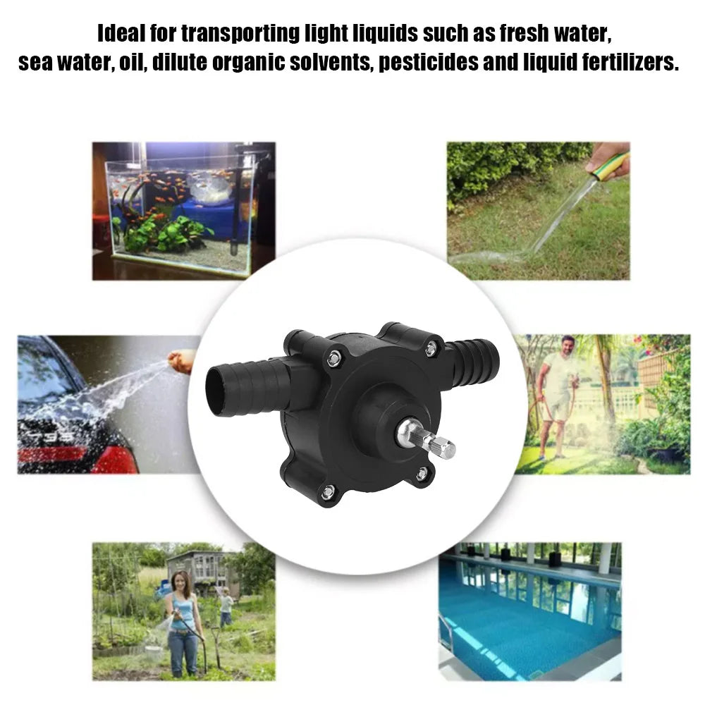 Electric Drill Pump Diesel Oil Fluid Water Home Garden Outdoor Tool