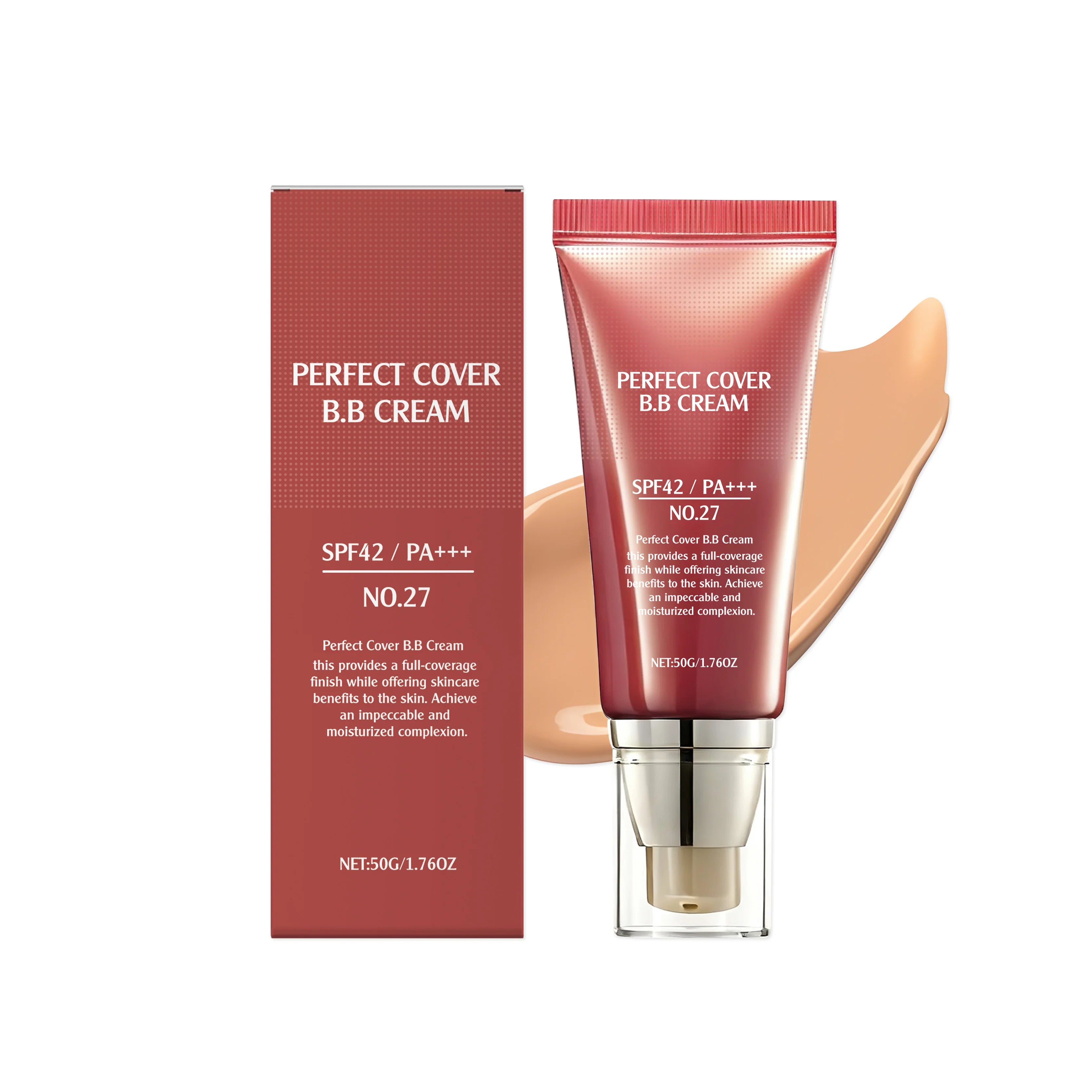 Perfect Cover BB Cream – Full Coverage, Oil Control & Brightening BB Cream Concealer Zpaxo Light Coffee
