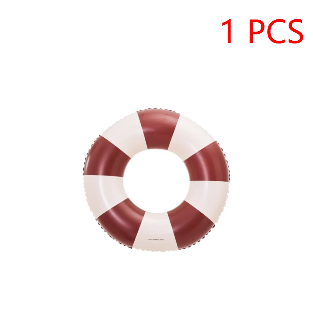Inflatable Swim Ring Pool Floating Rings Leakproof Blow Up Tube Water Zpaxo Dark Brown 90