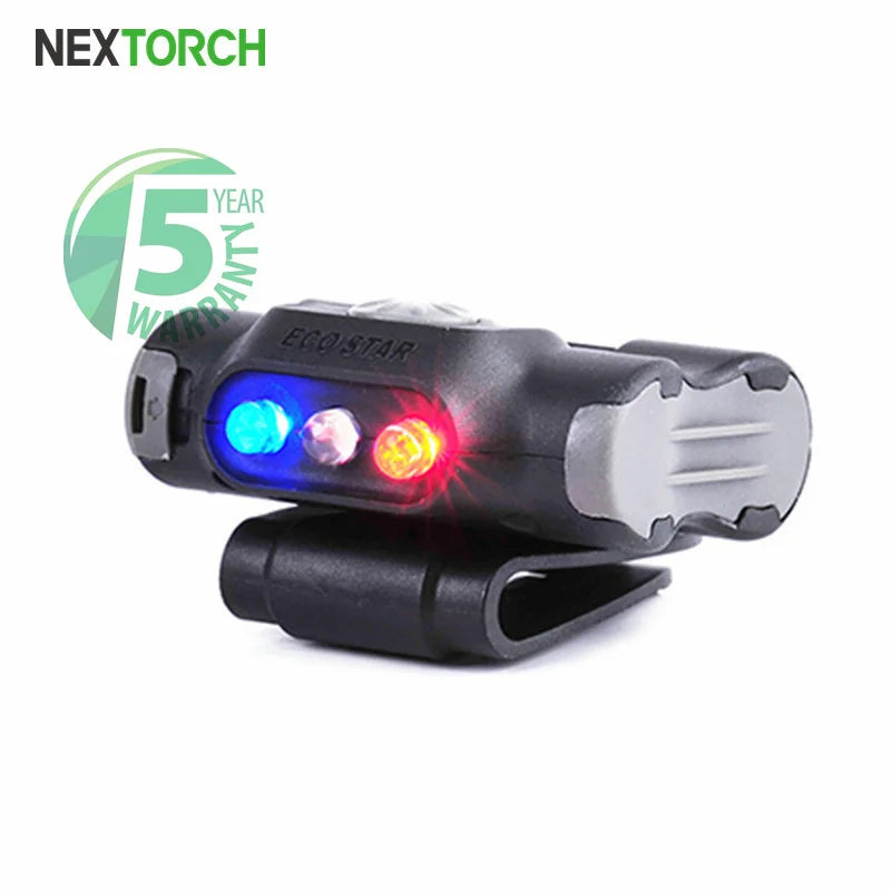 LED Blue-Red Flash Shoulder Clip Warning Light – 3 Modes