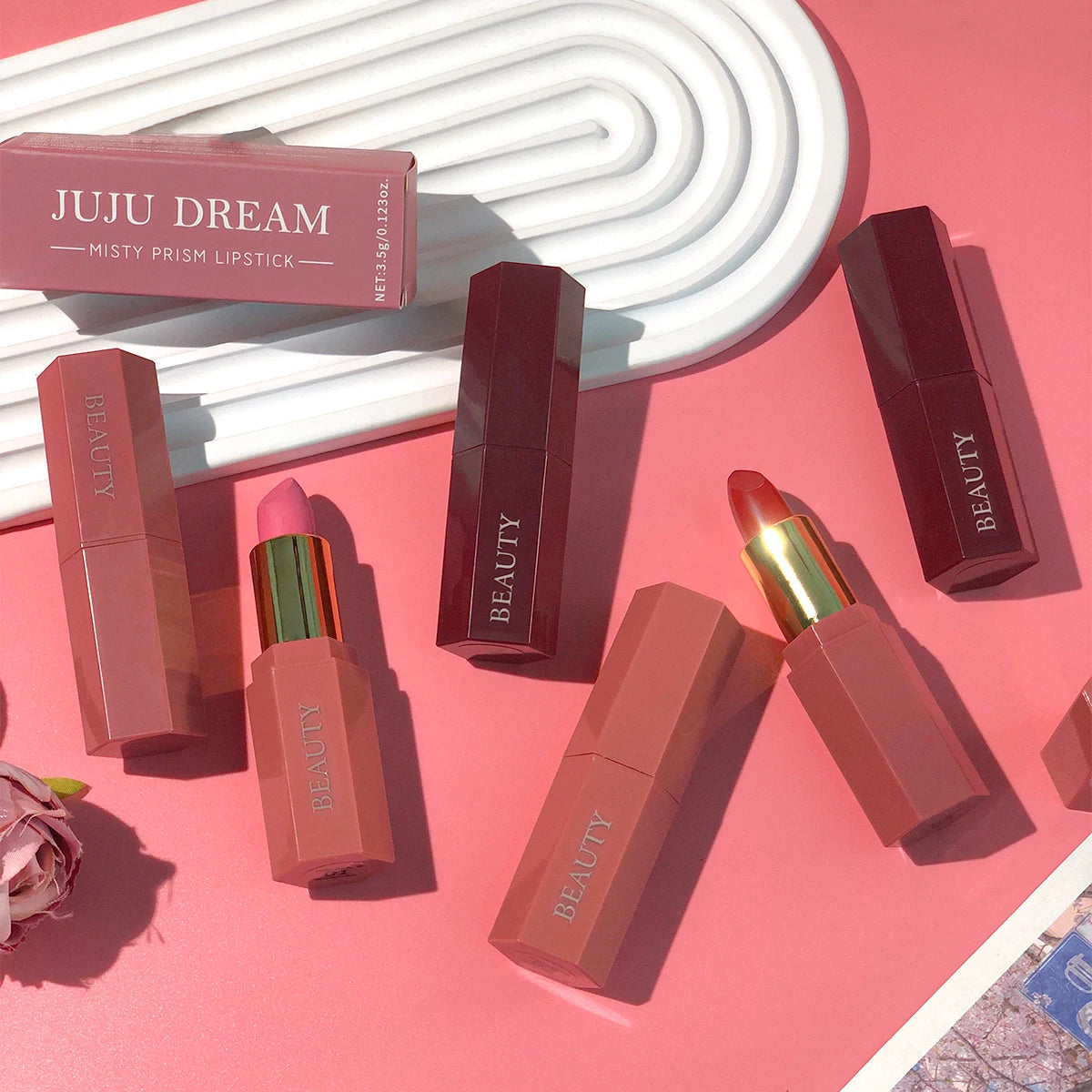 Matte waterproof velvet nude lipstick - Sexy red-brown long-lasting makeup - Professional style, easy to carry Zpaxo