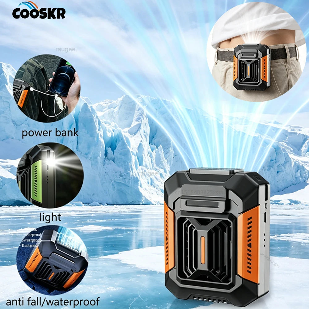 Waist Fan Portable Hanging Neck Rechargeable Cooling Outdoor Sport