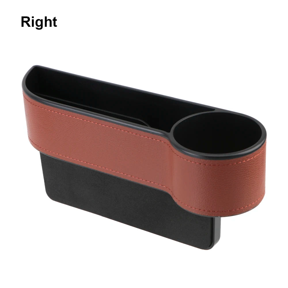 Car Organizer Leather Seat Gap Storage Box Slit Charging Hole