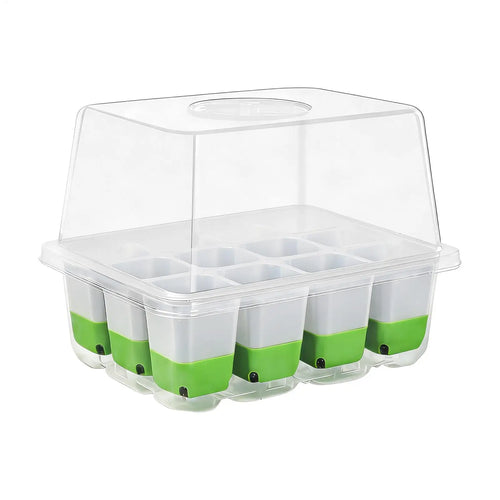 12-Cell Seedling Starter Tray with Humidity Dome | Indoor Germination Seedling Starter Tray Zpaxo