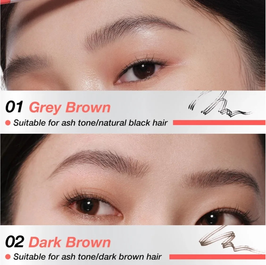 Judydoll Orange Label Dual-ended Liquid Brow Pen Eyebrow Pencil Zpaxo