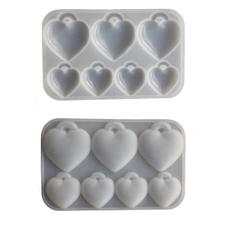 3D Heart Pendant Silicone Mold – Resin DIY Jewelry Craft Kit