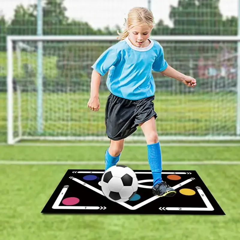 Soccer Ball Control Training Mat – Digital Guidance & Rubber Base