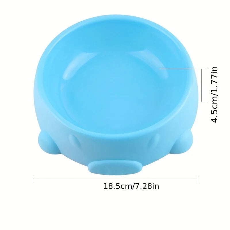 Dog Bowls Food Water Pet Dish Non-slip Base Cute Candy Plastic Feeder