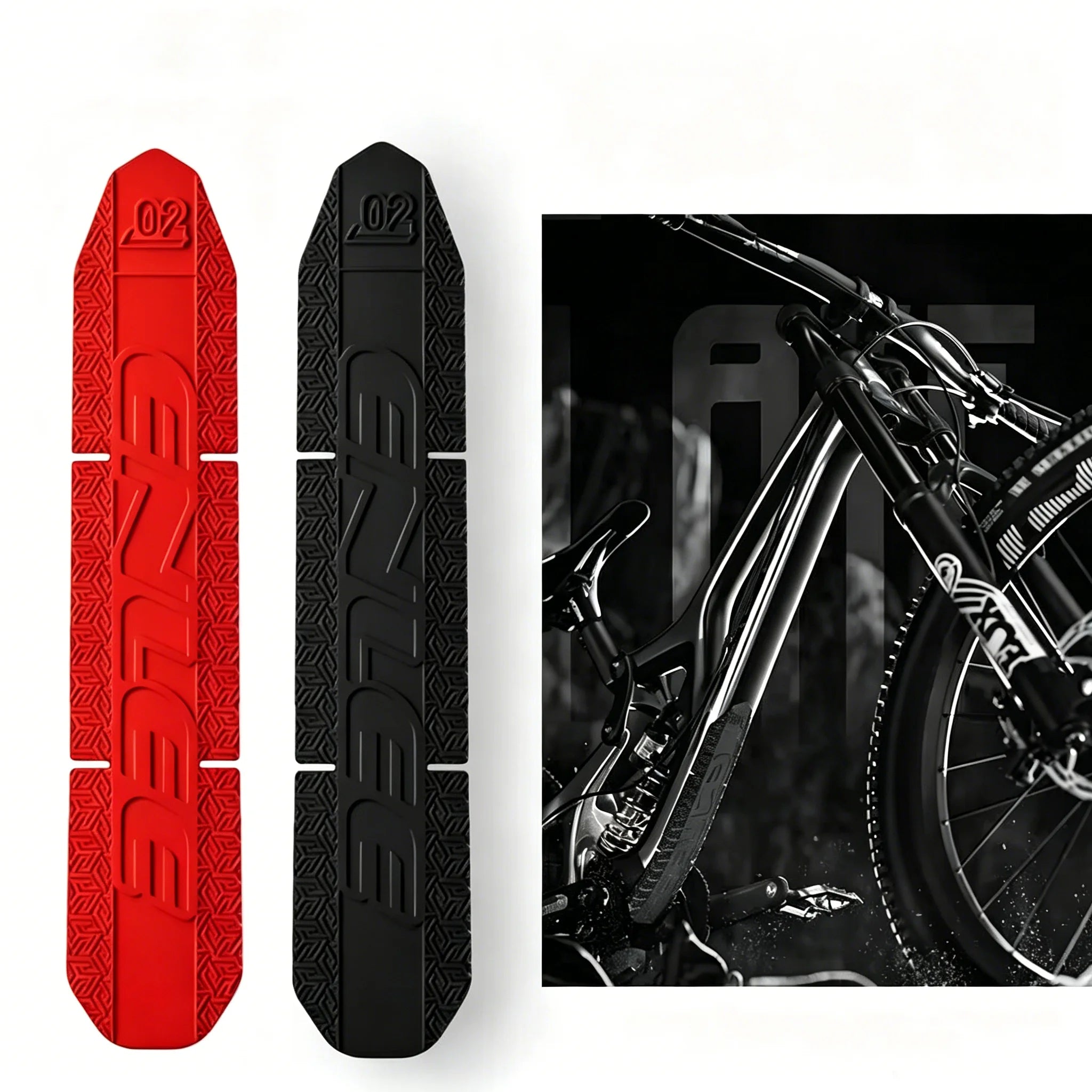 Cycling Down Tube Frame Guard Silicone Non-slip Removable Bike Down Tube Sticker Anti-Scratch Protection Guard Bike Part MTB Zpaxo