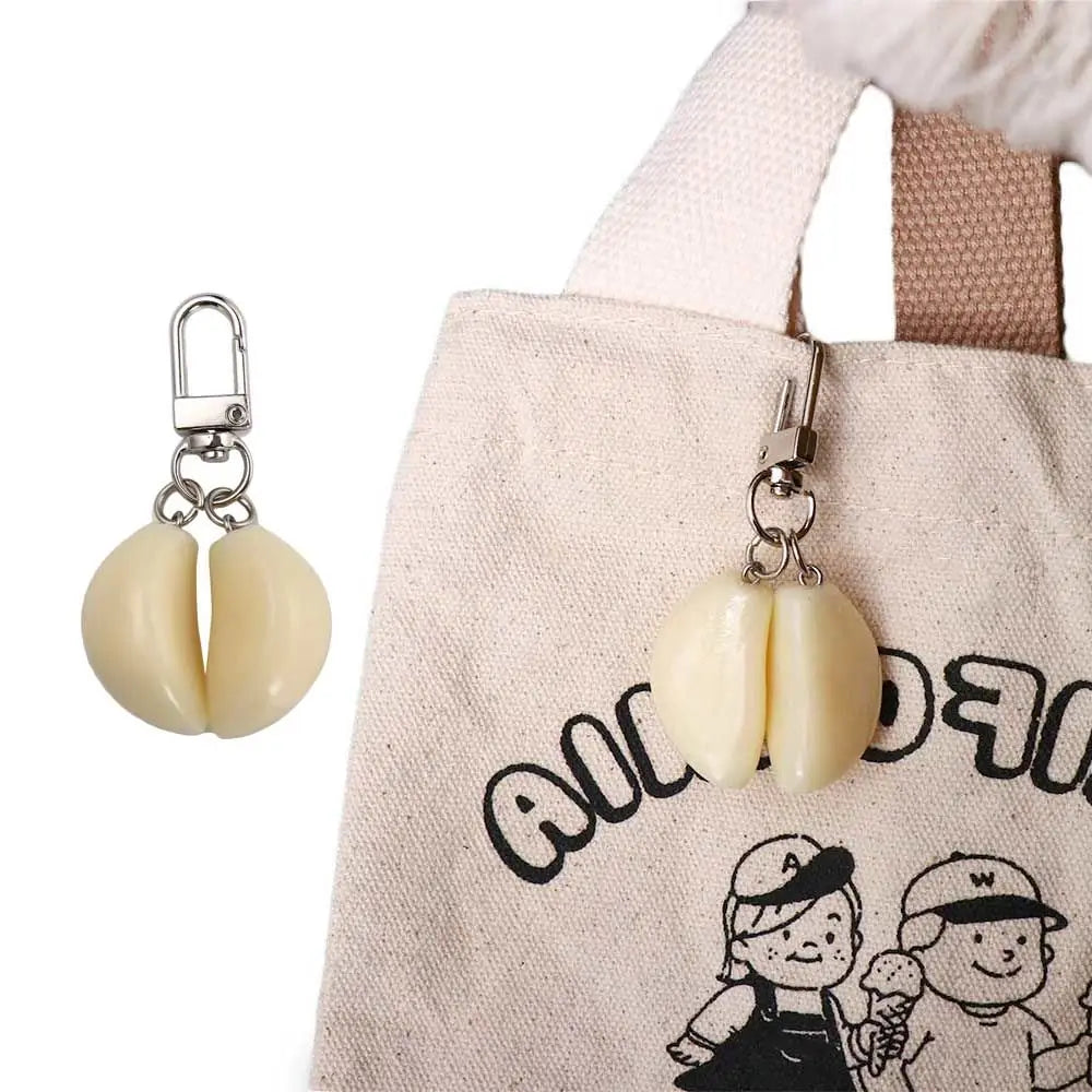Women Men Unique Bag Pendant Jewelry Student Car Keychains Garlic Keychain Garlic Pendant Garlic Keyring Food Keychain Zpaxo