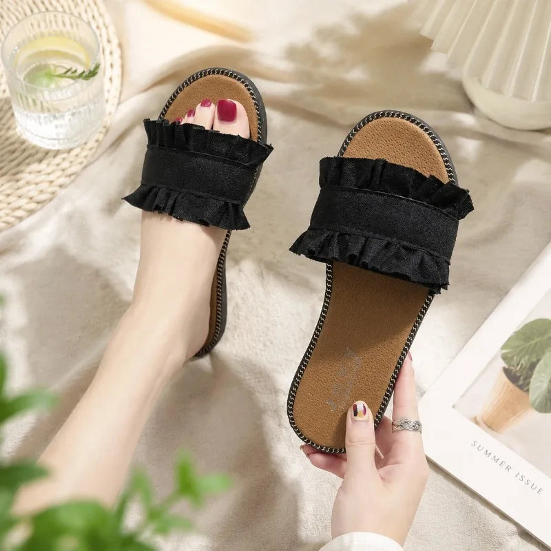 Women's Fish Mouth Open Toe Elegant Comfortable Slippers 2026 Summer Zpaxo