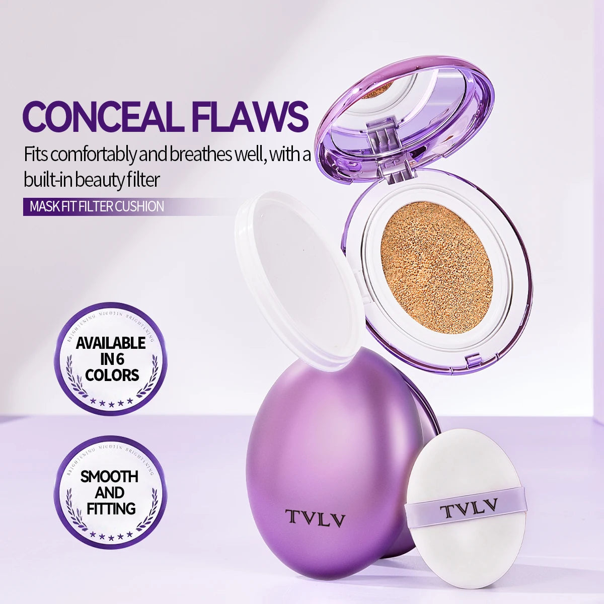 Oval Air Cushion Foundation Make-up Covers Defects Lasting Makeup