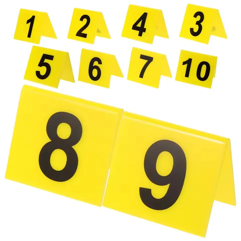 Double Sided Acrylic Crime Scene Markers 1-10 Table Numbers