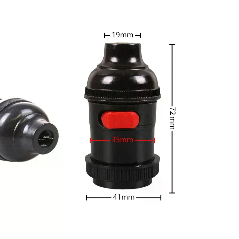 Bedroom Office E27 Bakelite Plastic Lamp Holder Socket Base LED Zpaxo