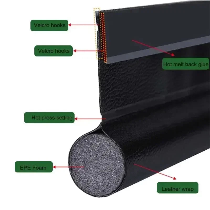 Waterproof A Sealing Strip Door Seam Door Bottom Sealing Strip Sound Insulation Wind Strip Foam Tape Bedroom Door Gap Handwork Zpaxo