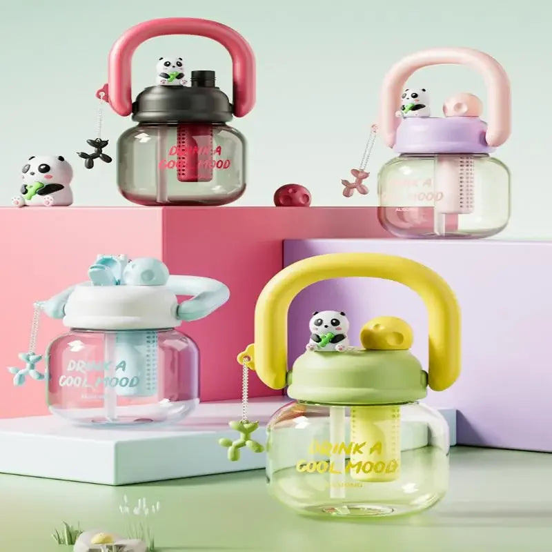 1Pcs 800ml Carrying Kettle Large Capacity High Aesthetic Value Straw Water Cup Tea And Water Separation Large Belly Cup Zpaxo
