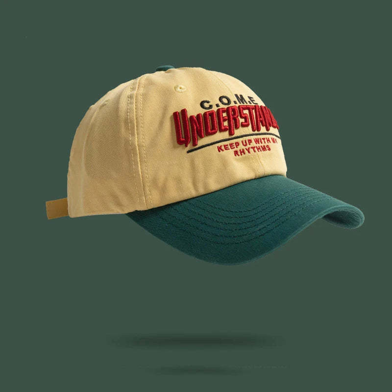 New Big Head Sports Hat Women Versatile Embroidery Contrasting Baseball Cap Men Outdoor Leisure Sunshade Adjustable Hip-hop Hat Zpaxo