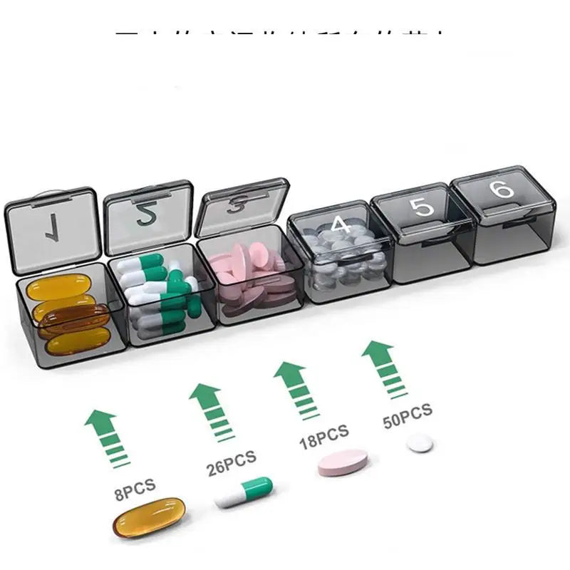 Monthly Pill Organizer - Large Compartments Portable Case for Travel, One Month Pill Cases Medicine Organizer for Vitamin Zpaxo