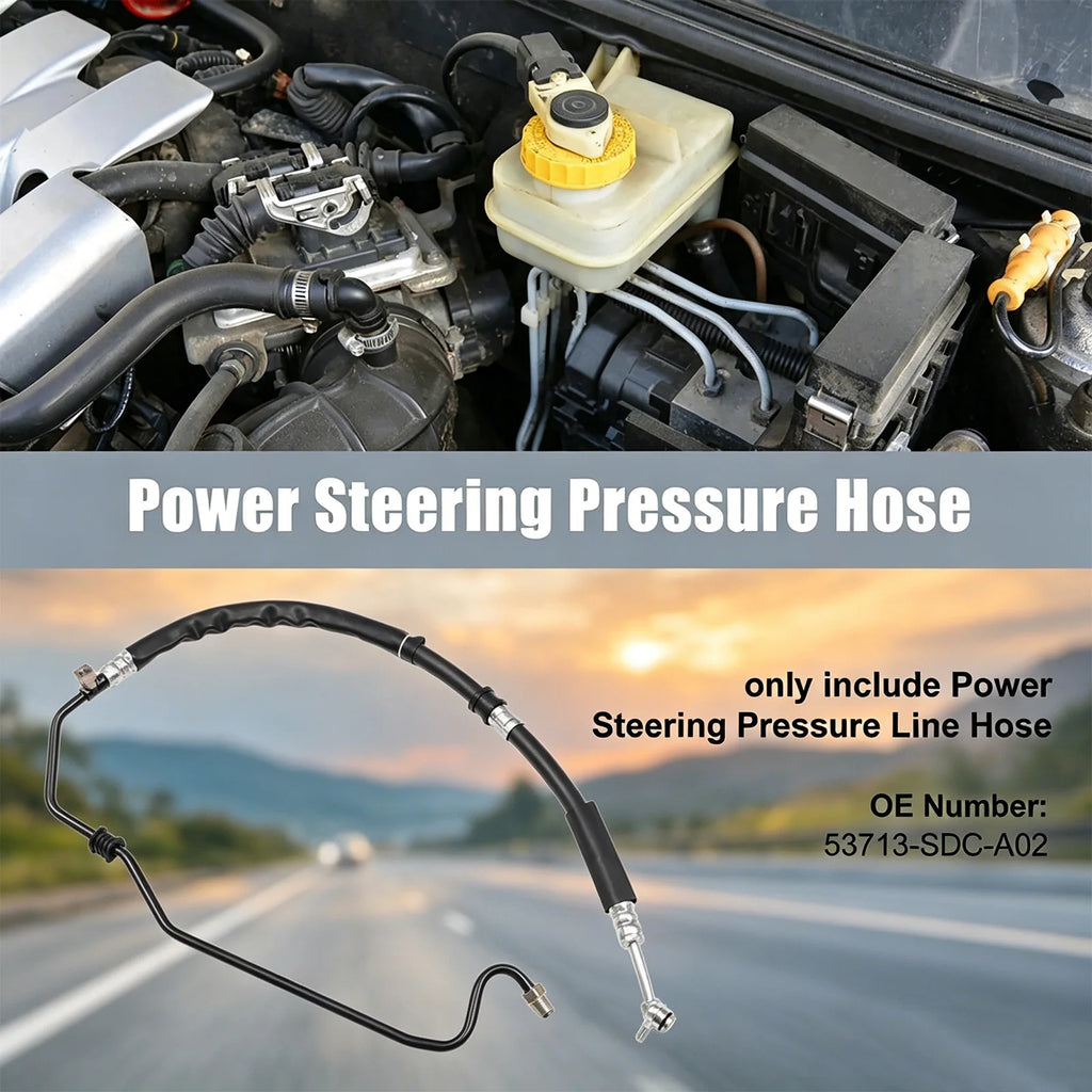 53713-SDC-A02 Honda Car Power Steering Pressure Line Hose Replacement