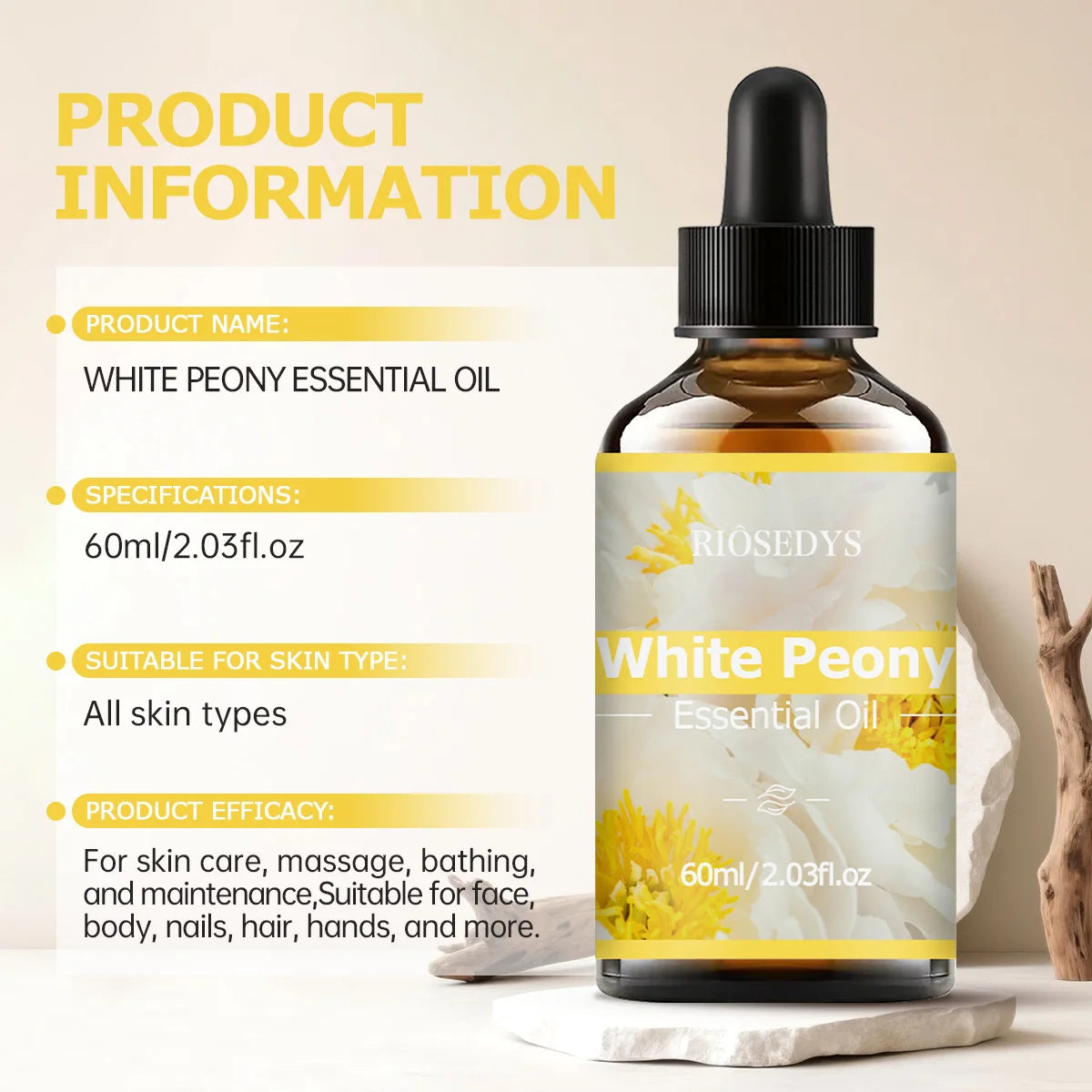 WHITE PEONY Essential Oil Has Deep Nourishing Moisturizing Effects Zpaxo