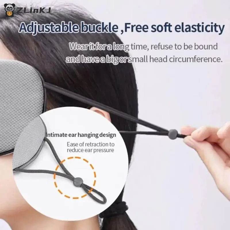 ▶Ice Silk Eye Mask Adjustable Warm Cool Dual Use Breathable Sleep Mask For Travel And Comfortable Light Blocking Zpaxo