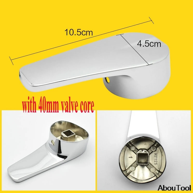 Bathroom Replacement Faucet Handle Chrome Plated Taps Accessories Zpaxo 40mm style 2